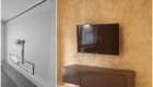 3D lemezes szikla,- kőhatású fal nappaliban, TV-falhoz kialakítva – természetes textúra, modern enteriőrben. Kivitelezés: CreArt Walldesign, Budapest
